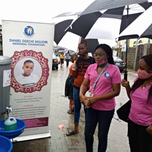 DOAMF Donates Hand wash facilities to Asejere Market, Makoko In combating the novel Covid-19